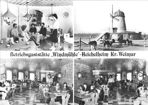 AK, Heichelheim Kr. Weimar, Betriebsgaststätte Windmühle, vier Abb., 1983