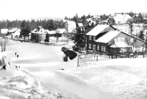 AK, Masserberg Kr. Hildburghausen, winterliche Teilansicht, 1978