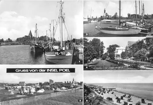 AK, Insel Poel, Gruss von der Insel Poel, fünf Abb., 1968