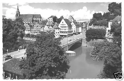 AK, Tübingen a. N., Teilansicht mit Brücke, ca. 1958