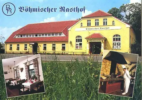 AK, Eichow, "Böhmischer Rasthof", 3 Abb., ca. 1999