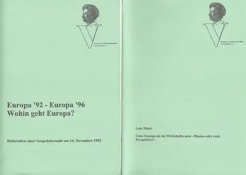 zehn Broschüren der PDS Brandenburg zur Europapolitik in den 1990ern