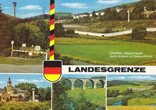AK, Saaletal, Blick über die Landesgrenze, fünf Abb., 1980er