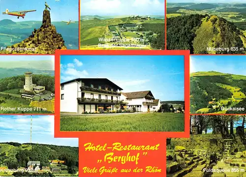 AK, Petersberg, OT Almendorf, Hotel - Restaurant "Berghof", acht Abb., um 1980