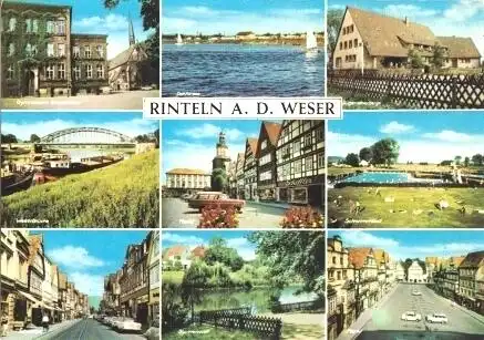 AK, Rinteln a.d. Weser, neun Abb., ca. 1975