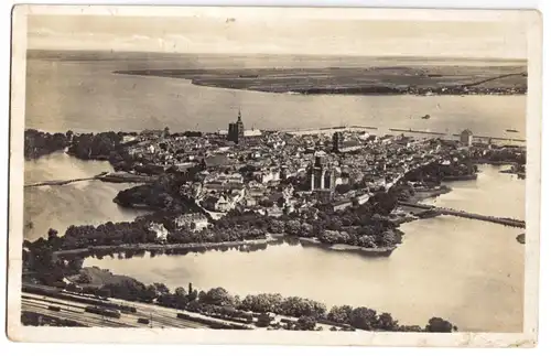 AK, Stralsund, Luftbildansicht der Altstadt, 1929