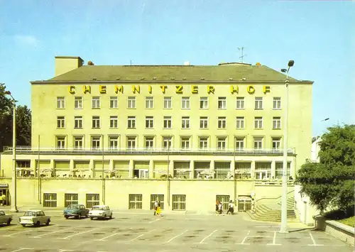 AK, Karl-Marx-Stadt, Chemnitz, Interhotel Chemnitzer Hof, 1984