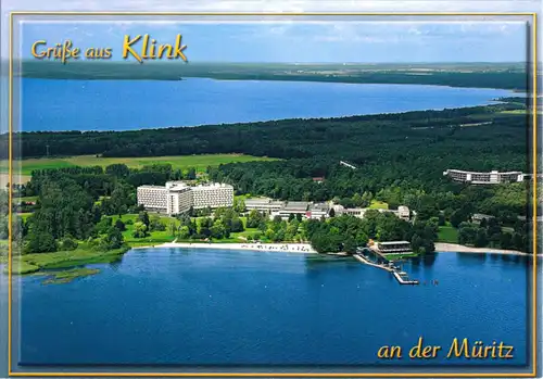 AK, Klink Kr. Waren Müritz, Luftbild, Müritz Hotel, um 2008