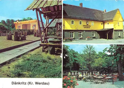 AK, Dänkritz Kr. Werdau, Konsum-Gaststätte "Dänkritzer Schmiede, drei Abb., 1978