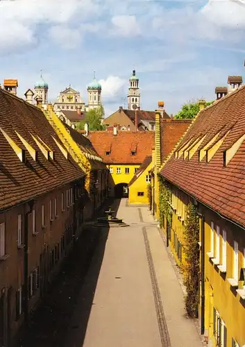 AK, Augsburg, Blick durch die Mittlere Gasse, um 1985