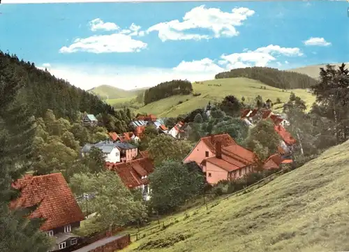 AK, Altenau Oberharz, Teilansicht, Blick zum Mühlenberg, um 1970
