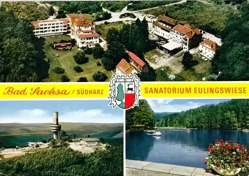 AK, Bad Sachsa Südharz, Sanatorium Eulingswiese, drei Abb., 1977