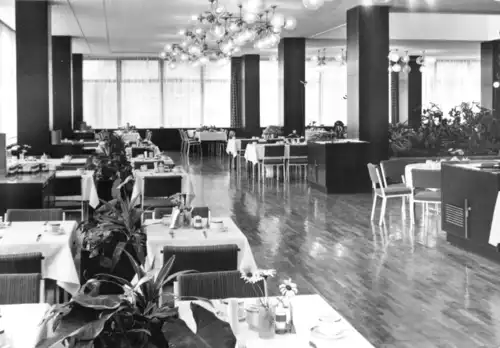 AK, Ostseebad Zinnowitz Usedom, Ferienheim "Roter Oktober", Speisesaal, 1978