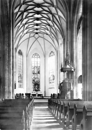 AK, Saalfeld Saale, Johannis-Kirche, Innenansicht, 1975