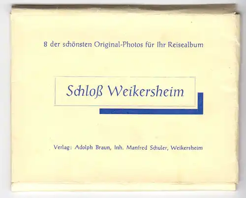 Mäppchen mit 8 kleinen Fotos, Weikersheim, Schloß, Format: 9 x 7 cm