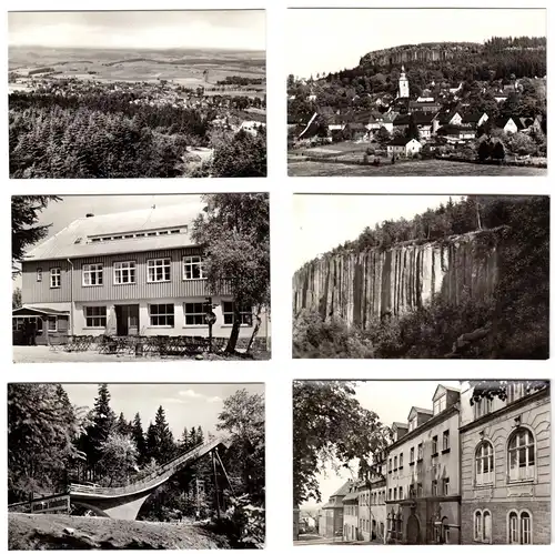 Mäppchen mit 9 kleinen Fotos, Scheibenberg Erzgeb., 1977