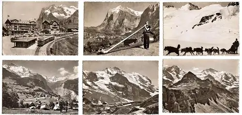 Mäppchen mit 9 kleinen Fotos, Kleine Scheidegg, Schweiz, Format: 9 x 6,5 cm