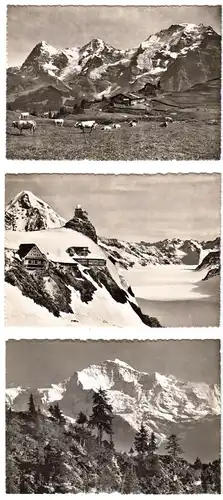 Mäppchen mit 9 kleinen Fotos, Kleine Scheidegg, Schweiz, Format: 9 x 6,5 cm