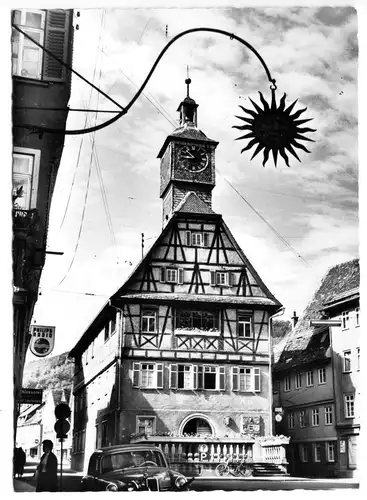 AK, Künzelsau Württ., Rathaus, um 1965