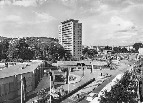 AK, Stuttgart, Blick zum Max-Kade-Haus, 1957