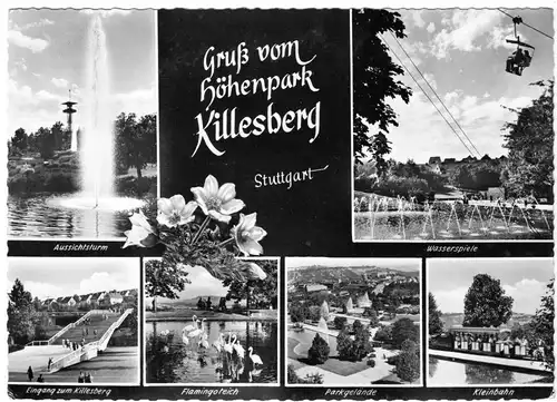 AK, Stuttgart, Höhenpark Killesberg, sechs Abb., gestaltet, um 1965