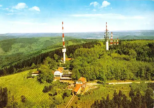 AK, Heidelberg, Der Königstuhl mit Bergbahnstation und Fernsehturm, 1973