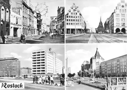 AK, Rostock, vier Abb, 1975