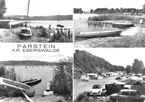 AK, Parstein Kr. Eberswalde, Am Parsteiner See, vier Abb., 1983