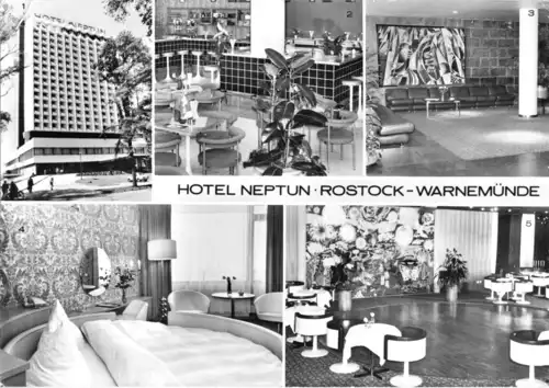AK, Rostock Warnemünde, Hotel Neptun, fünf Abb., 1978