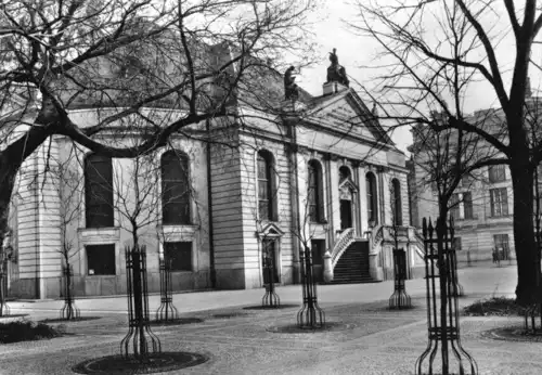 AK, Berlin Mitte, Gendarmenmakrkt, Französische Friedrichstadtkirche, 1986
