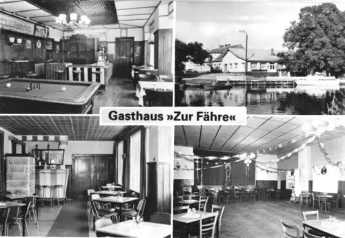 AK, Burgwall Kr. Gransee, Gasthaus "Zur Fähre", vier Abb., 1984