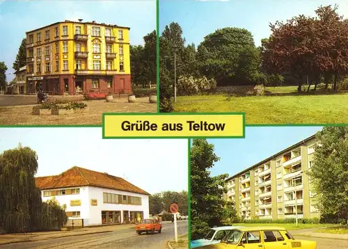 AK, Teltow Kr. Potsdam, vier Abb., 1988