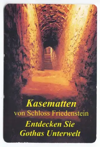 Kalender Scheckkartenformat, 2004, Werbung: Entdecken Sie Gothas Unterwelt
