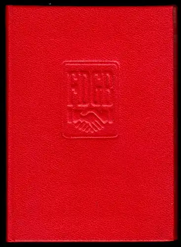 FDGB-Ausweis mit Beitragsmarken, 1990, Außenhandel