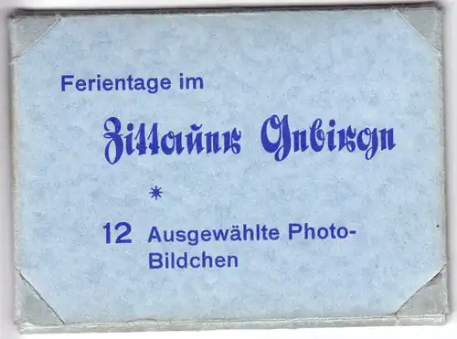 Mäppchen mit 12 kleinen Fotos, Ferientage im Zittauer Gebirge, um 1938