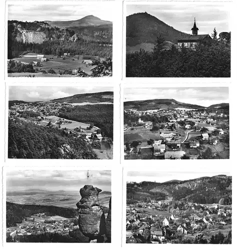 Mäppchen mit 12 kleinen Fotos, Ferientage im Zittauer Gebirge, um 1938