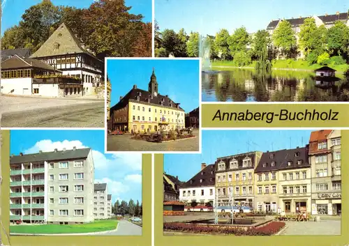 AK, Annaberg-Buchholz, fünf Abb., 1990