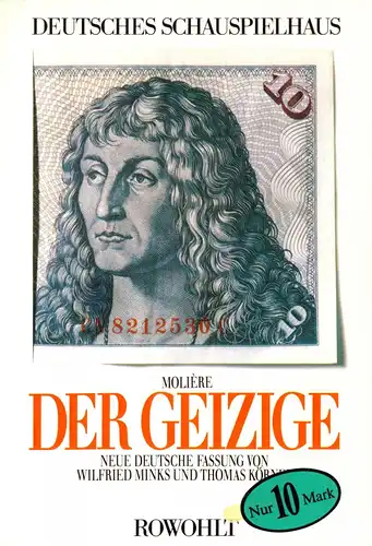 Programmbuch d. Deutschen Schauspielhauses Hamburg, Der Geizige, 1987