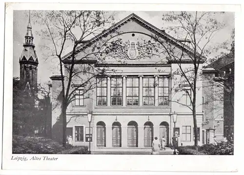 AK, Leipzig, Altes Theater, 1940er