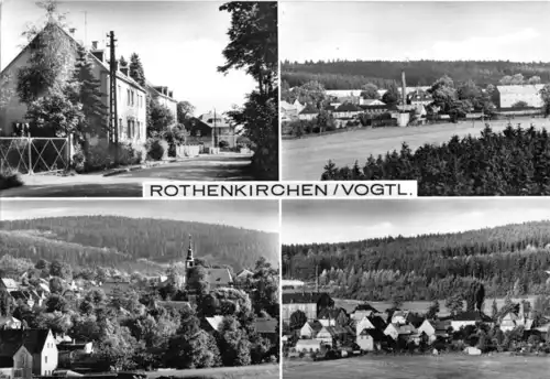 AK, Rothenkirchen Vogtl., vier Abb.,  1974