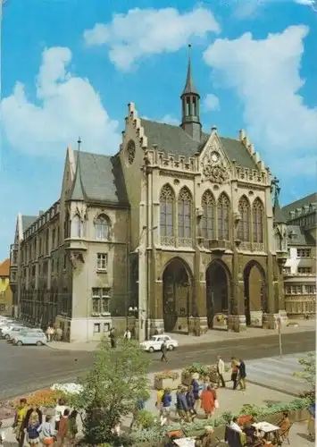 AK, Erfurt, Rathaus, belebt, 1977