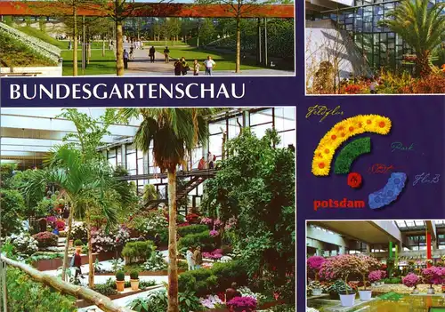 AK, Potsdam, Bundesgartenschau 2001, Version 3, vier Abb.