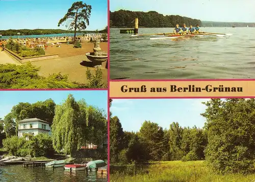 AK, Berlin Grünau, vier Abb., 1988