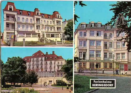 AK, Seebad Heringsdorf, drei Abb., Ferienheime, 1967