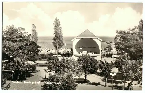AK, Seebad Heringsdorf auf Usedom, Konzertplatz, 1960