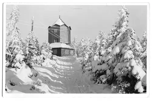 AK, Meuselbach Thür., Turmgaststätte auf der Meuselbacher Kuppe, 1963