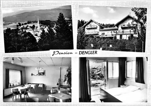 AK, Zwiesel Bayer. Wald, Pension Dengler, vier Abb., 1967