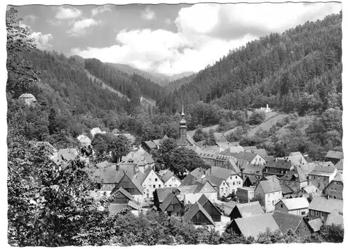 AK, Wirsberg Fichtelgeb., Teilansicht mit Kirche, um 1965