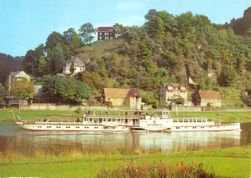 AK, Dresden, Weiße Flotte Dresden, Großer Oberdeckdampfer "Meissen", 1985