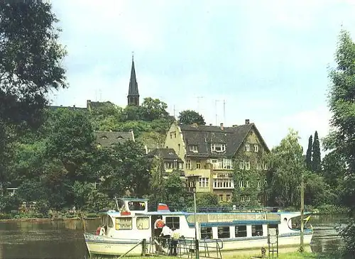 AK, Halle Saale, Anlegestelle d. Weißen Flotte, 1989